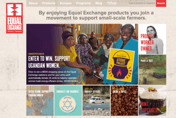 Equal Exchange home page