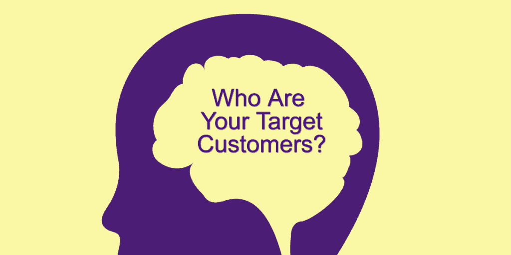 Illustration of brain overlaid with the words Who are your Target Customers