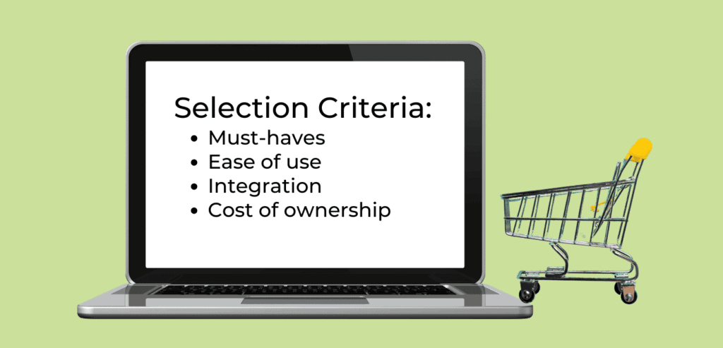 ecommerce selection criteria